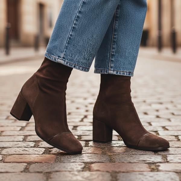 Navora Botas Mujer | Botas con Punta Cuadrada y Tacón para Mujer