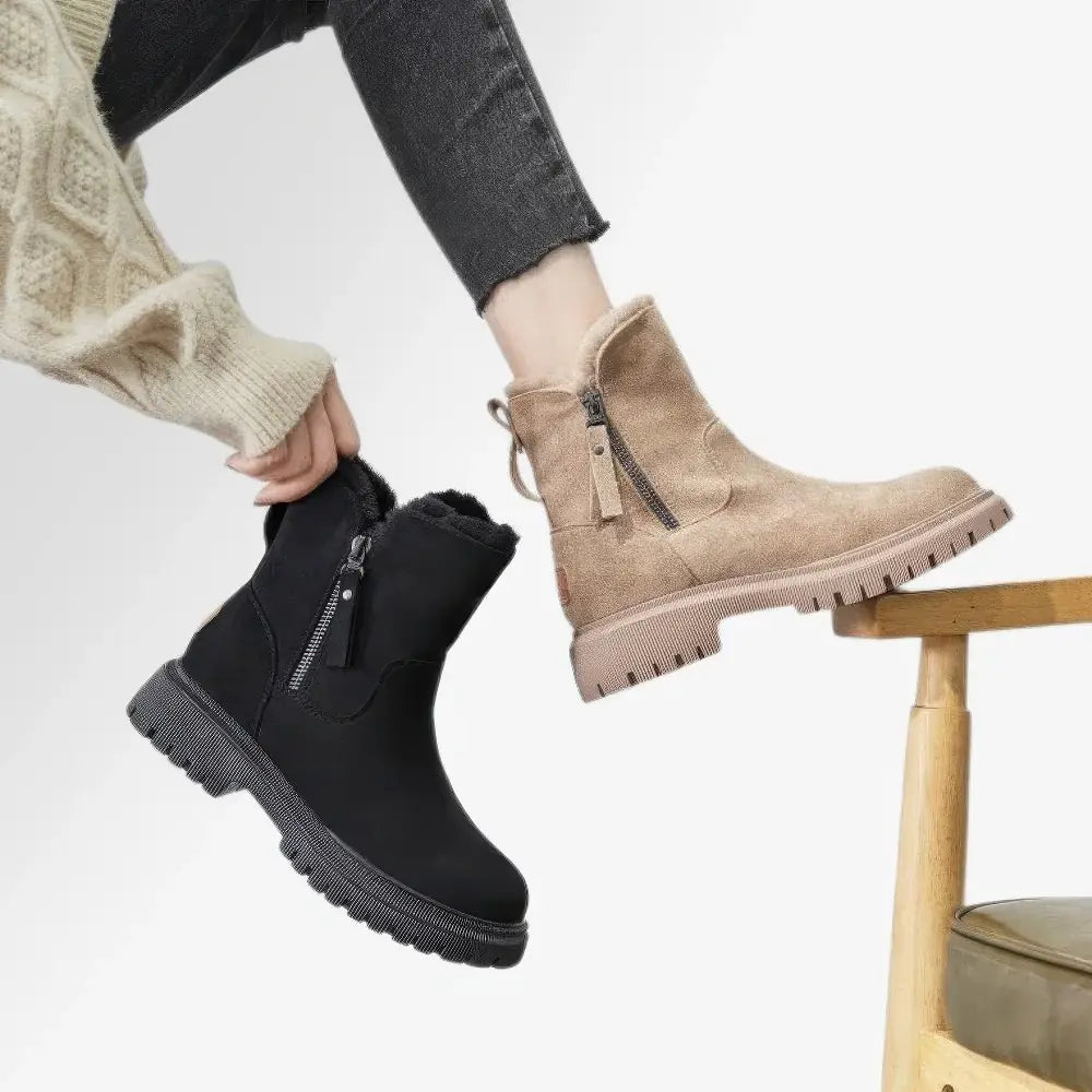 Seraya Botines Mujer | Botas de Invierno con Cremallera Lateral