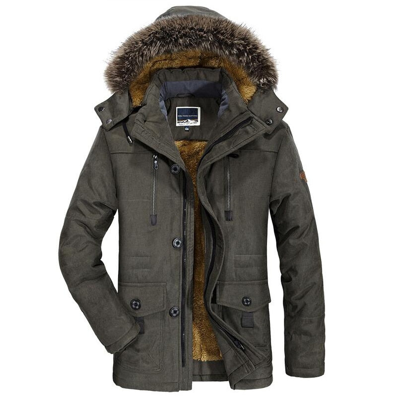 Parka de Invierno Larga para Hombre | Impermeable y Cálida