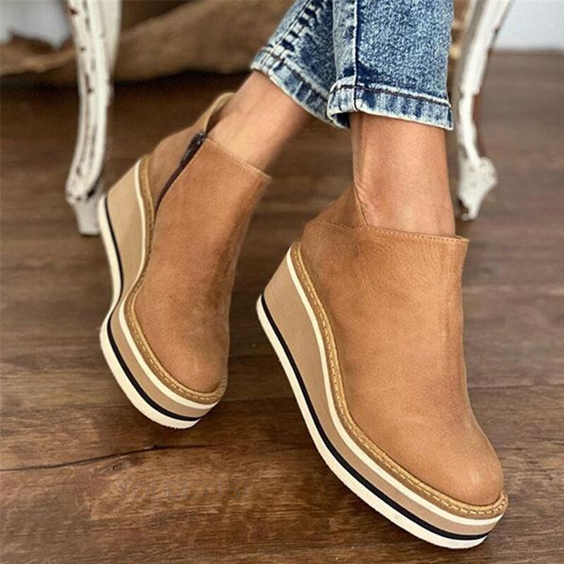 Noelle Botines Mujer | Botas Cortas de Invierno con Suela Elevada