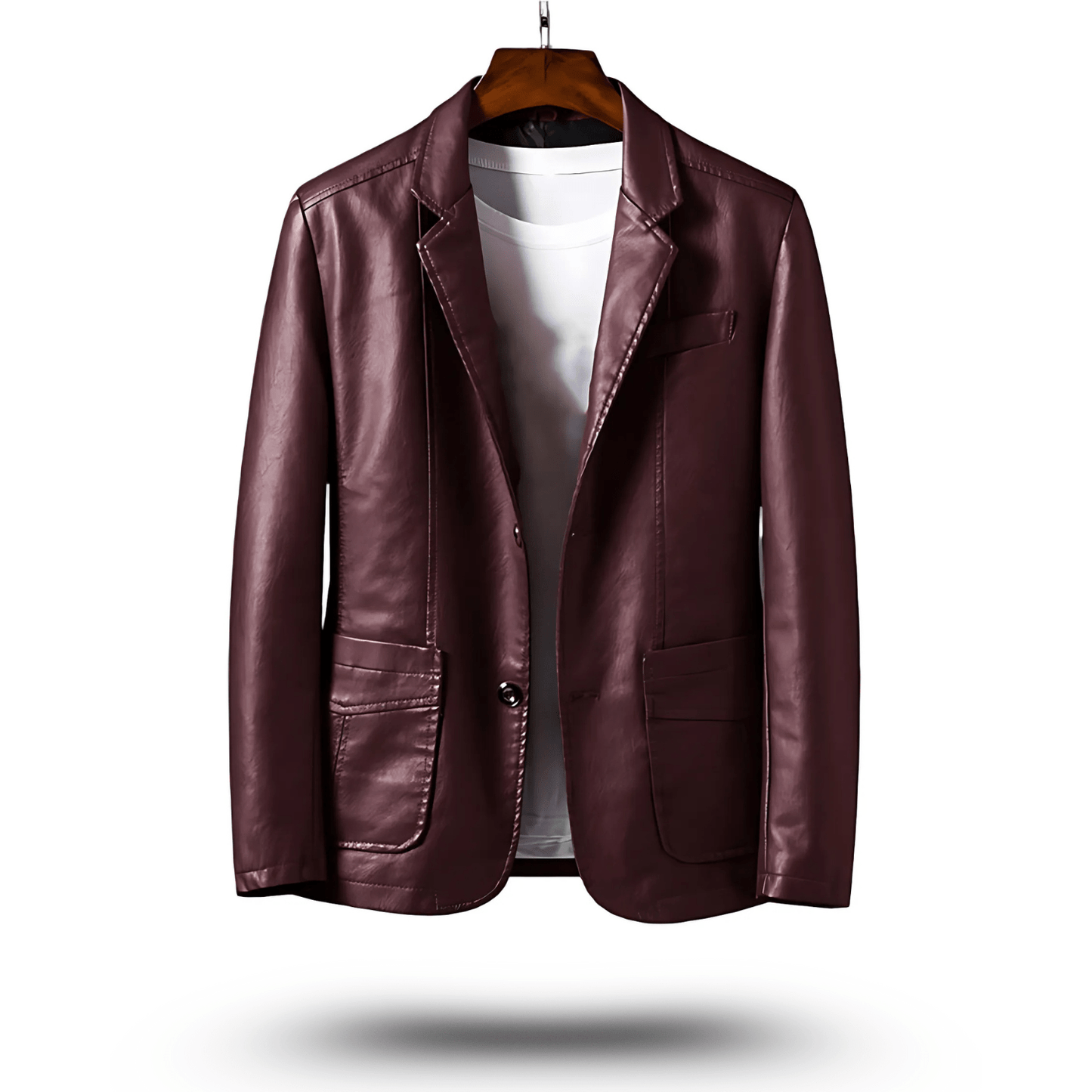 Blazer Clásico de Cuero para Hombre | Chaqueta Casual Elegante