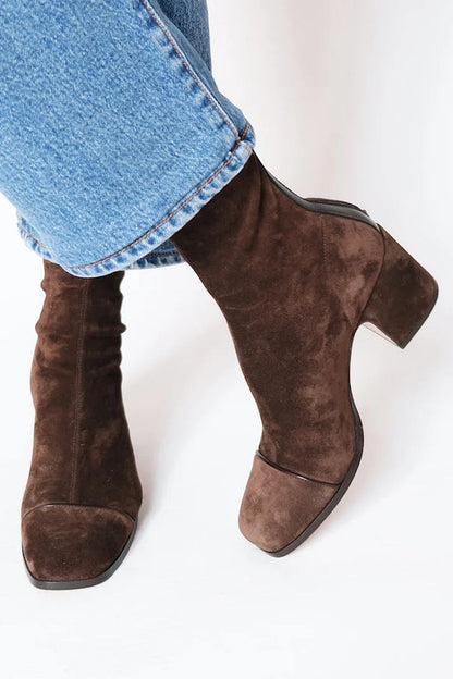 Navora Botas Mujer | Botas con Punta Cuadrada y Tacón para Mujer