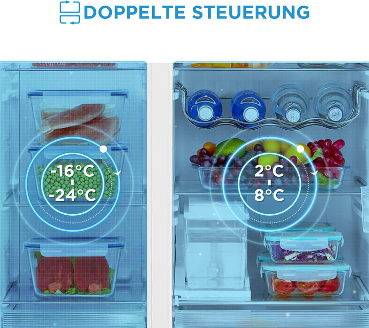 Midea KS-DDX 6.32 WT Side-by-Side Kühl-/Gefrierkombination/ 178,8 cm Hhe/ 254 kWh/Jahr/No Frost/Dual Inverter Compressor/mit 3in1 Wasser-/Eisspender und Wassertank, Dark Inox