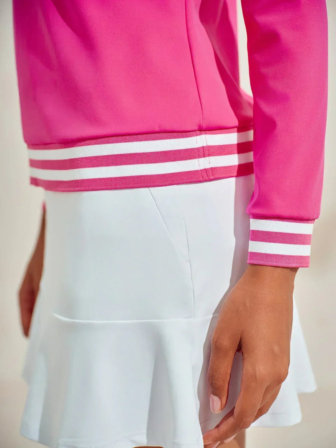 Pánské golfové tričko s dlouhým rukávem a čtvrtým zipem, ochrana proti slunci UPF50+ a sportovní design