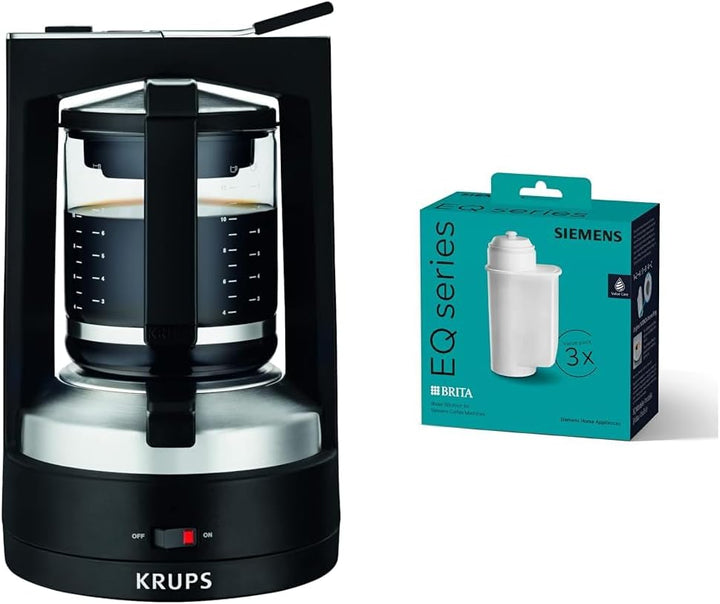 Krups KM4689 Filterkaffeemaschine T8 | 850 Watt | Automatische Abschaltung | 8-12 Tassen | Beleuchteter Ein-/ Ausschalter | Schwarz