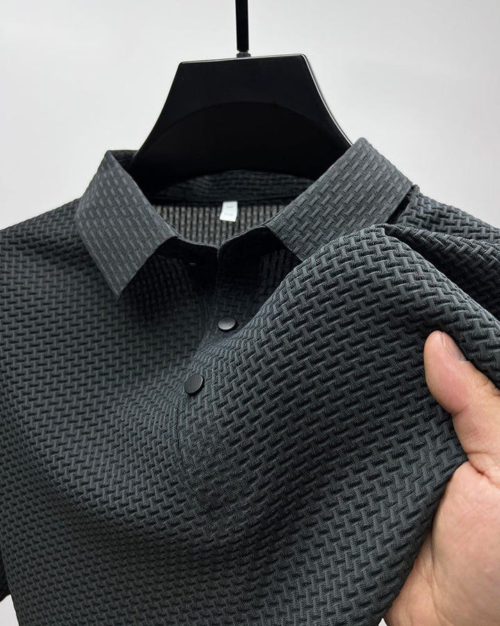 Polo de Hombre en Mezcla de Algodón Transpirable | Camisa Polo de Corte Regular con Tejido de Malla para Uso Diario y Casual