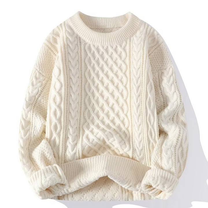 Caberno Men's Sweater | Knitted Sweater with Braid Design