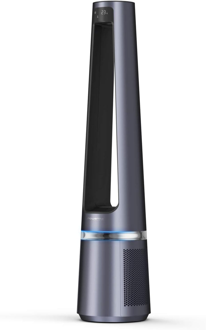 Rowenta QU5062 Eclipse 3in1 Luftreiniger | Heizlüfter | Ventilator | filtert 99,9% der Partikel | für 30 m2 Raumgre | schnelle Heizung bis zu 35°C | automatischer Tag- und Nachtmodus | Schwarz/Grau
