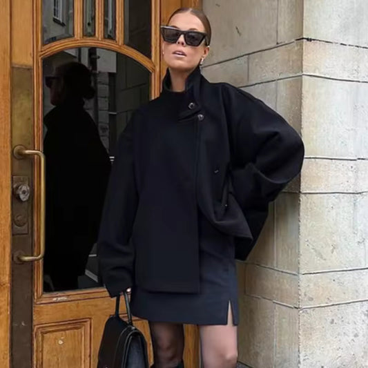 Elise Chaqueta Mujer | Abrigo Corto con Botonadura Frontal