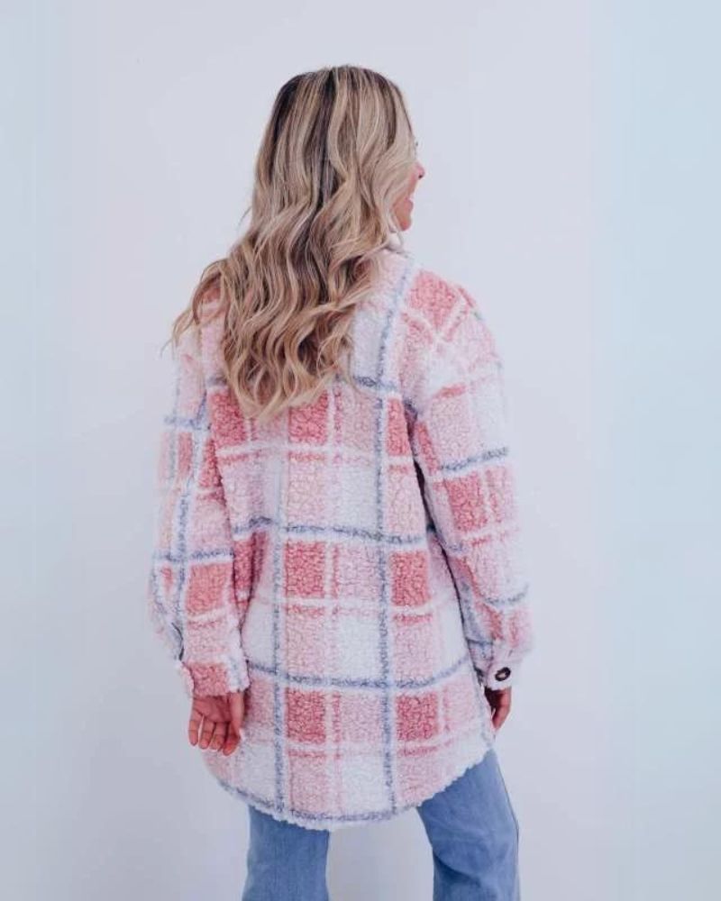 Chaqueta Casual a Cuadros para Mujer | Cálida