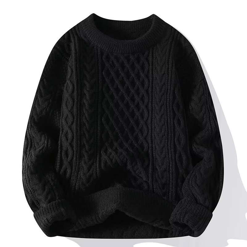 Caberno Men's Sweater | Knitted Sweater with Braid Design