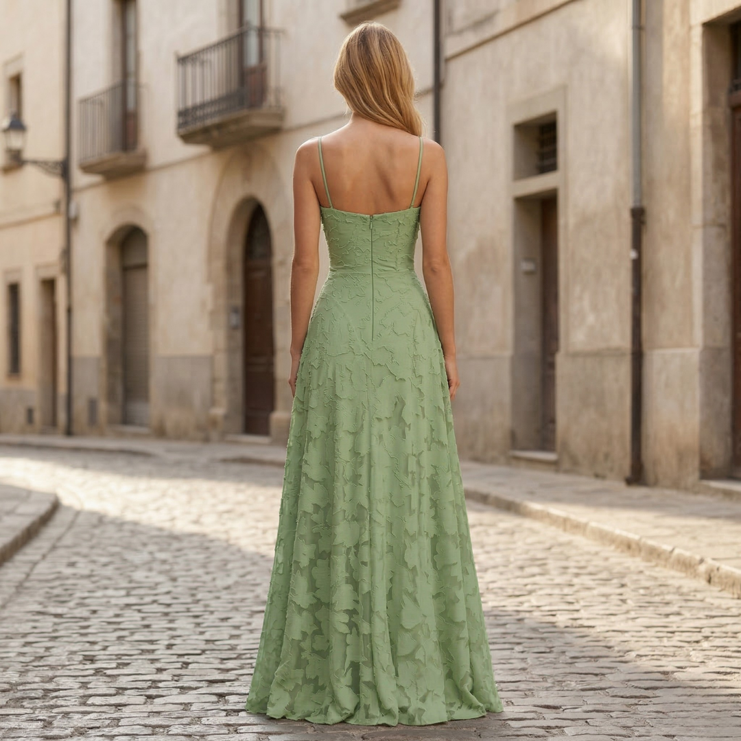 Maxikleid mit dünnen Trägern und A-Linien-Schnitt für Damen