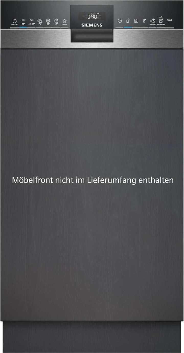 Siemens SR65YX08ME, iQ500 Smarter Geschirrspüler Vollintegriert, 45 cm breit, Besteckschublade, Zeolith, extra leise, aquaStop, automatische Türöffnung nach Programmende, varioSpeed, Innenbeleuchtung