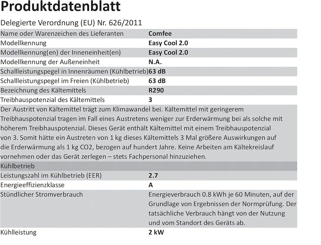 Comfee Mobiles Klimagerät MPPH-09CRN7, 9000 BTU 2,6kW, Kühlen&Ventilieren&Entfeuchten, Raumgröße bis 88m³(33㎡), Mobile Klimaanlage mit Abluftschlauch