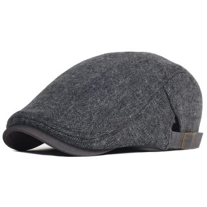 Navor Gorra Hombre | Boina Plana de Invierno Ajustable