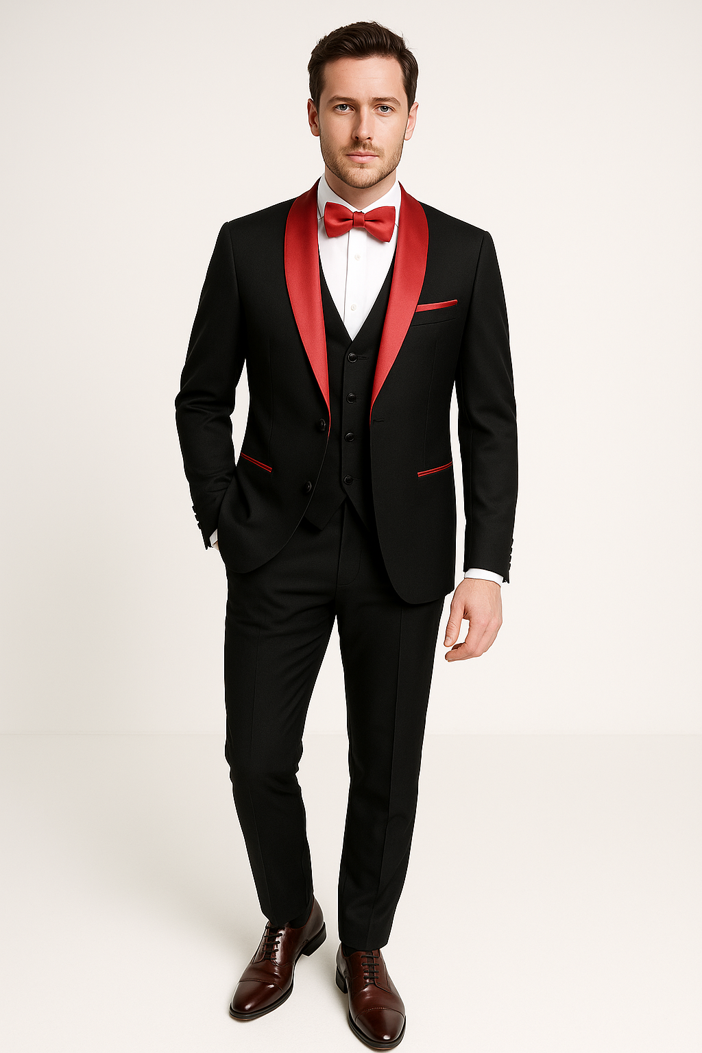 Pánský slim fit oblek ze 3 dílů | Elegantní oblek pro formální příležitosti
