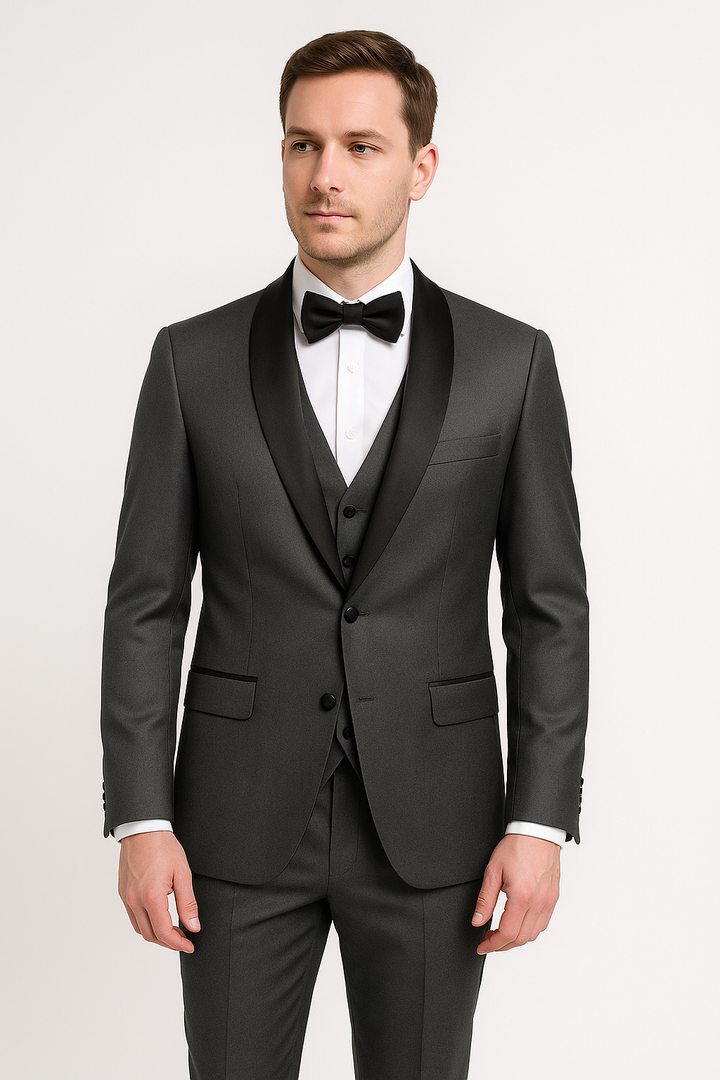 Pánský slim fit oblek ze 3 dílů | Elegantní oblek pro formální příležitosti