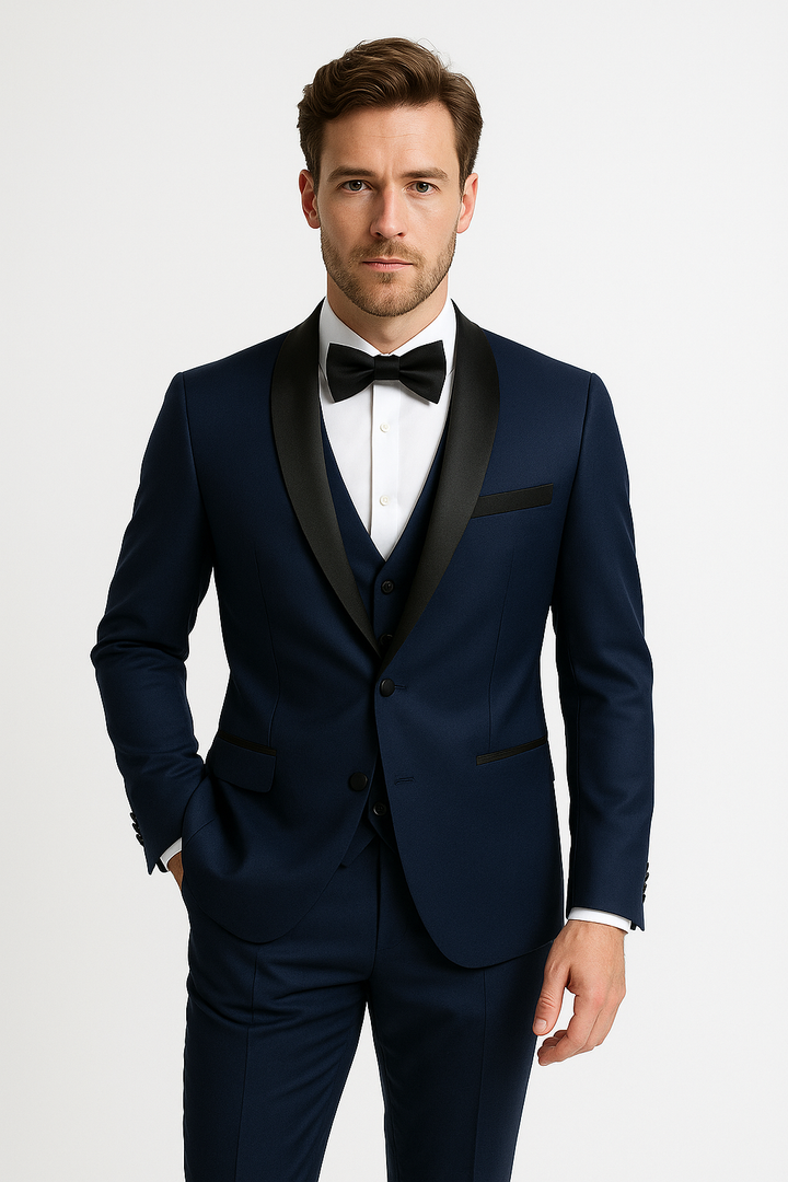 Pánský slim fit oblek ze 3 dílů | Elegantní oblek pro formální příležitosti