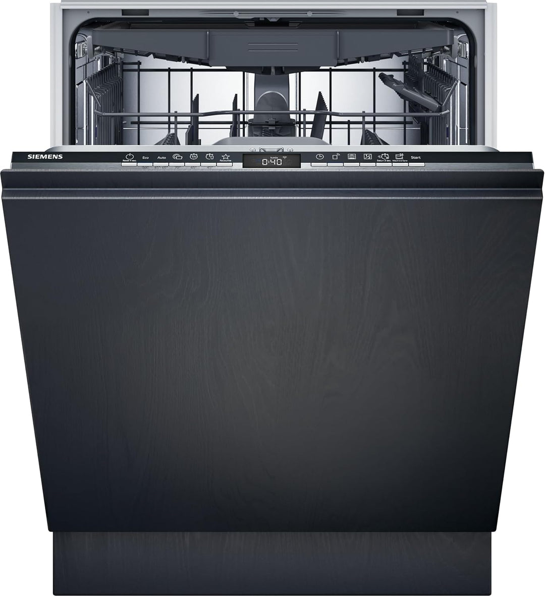 Siemens SN43ES14VE, iQ300 Smarter Geschirrspüler, Unterbau-Spülmaschine mit Besteckschublade, 60 cm, automatische Türöffnung dank autoOpen dry, besonders leise mit iQdrive-Motor, aquaStop, Edelstahl