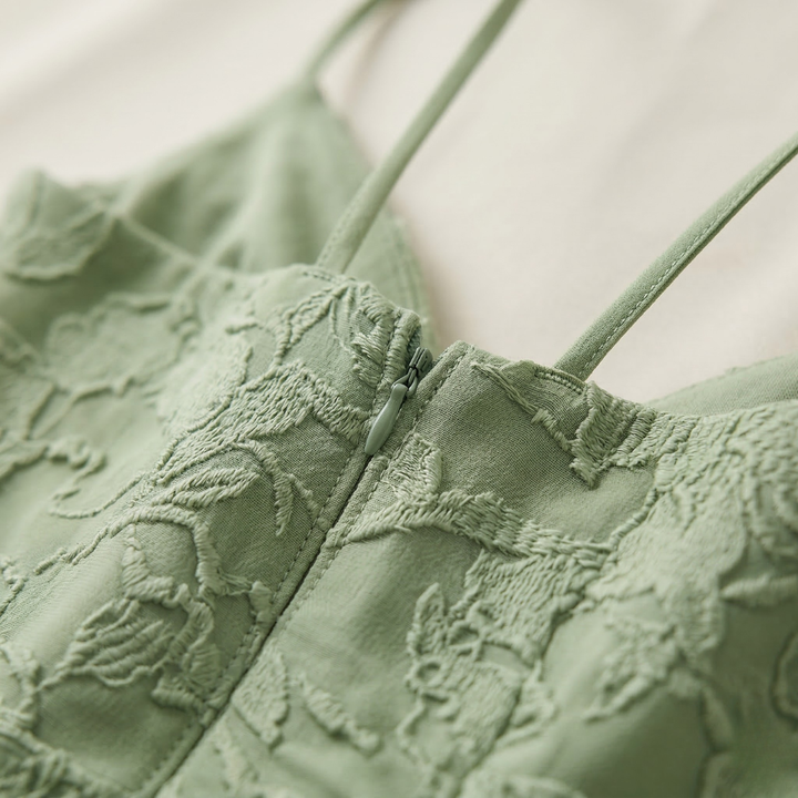 Maxikleid mit dünnen Trägern und A-Linien-Schnitt für Damen