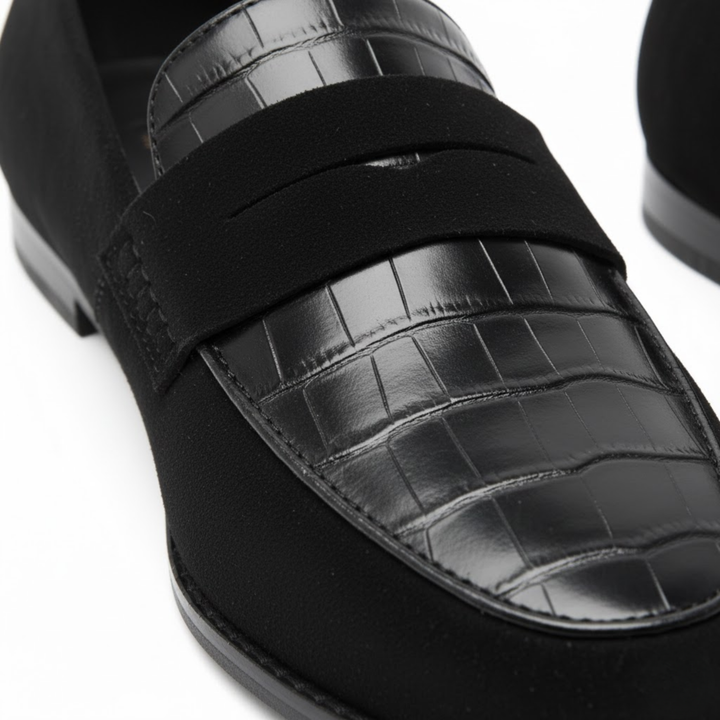 Mocassins sans lacets à bout rond avec semelle plate pour marcher et semelle intérieure confortable