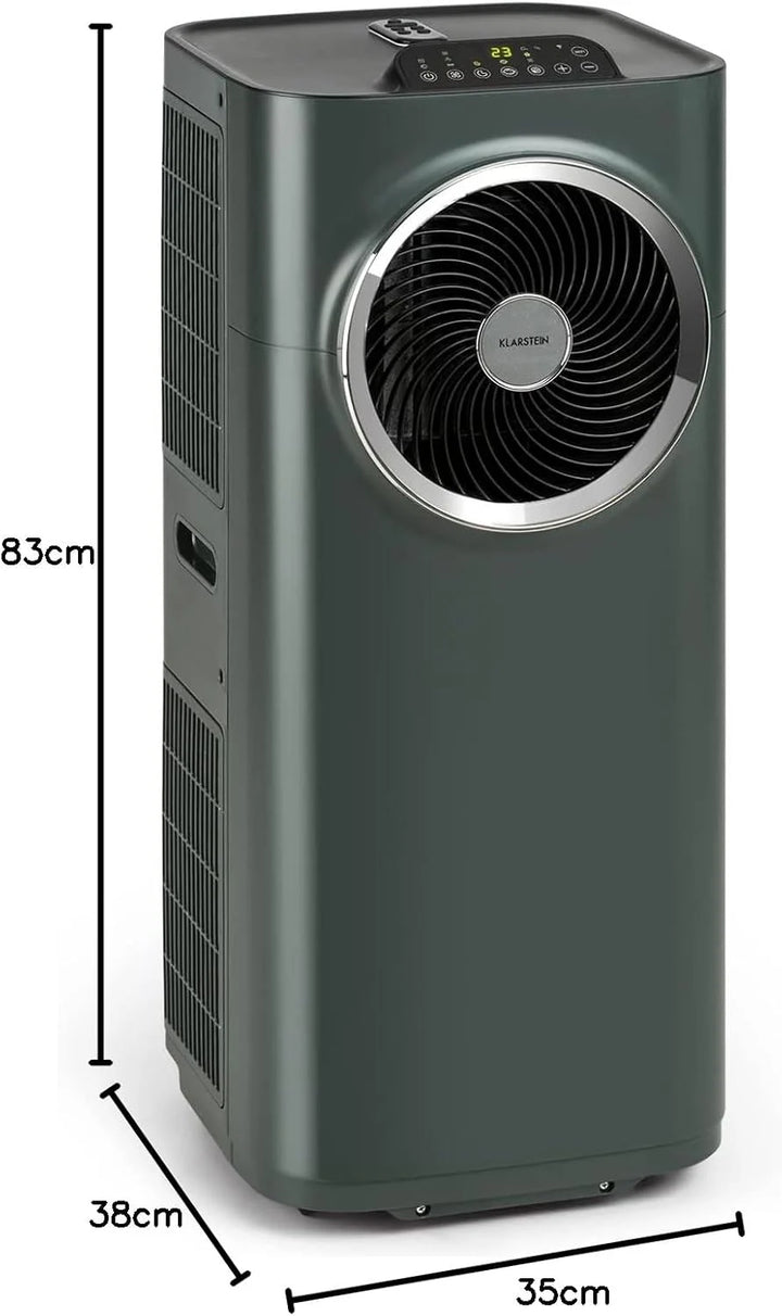 Klarstein Mobile Klimaanlage mit Abluftschlauch, 5-in-1 Klimagerät, Ventilator, Luftentfeuchter, Luftreiniger & Nachtmodus, App-Steuerung, Kleine & Portable, für Wohnung & Büro, 12000 BTU