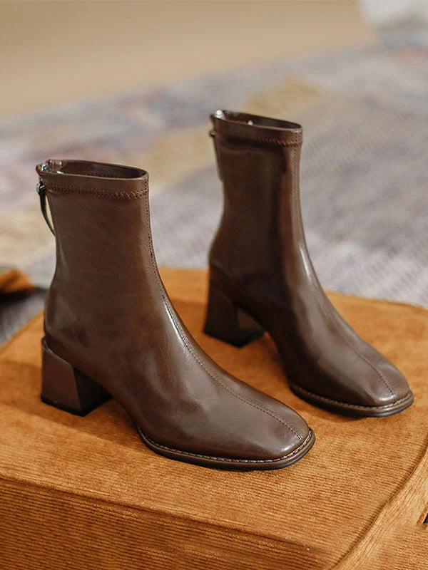 Botas Clásicas para Mujeres | Cierre de Cremallera Elegante