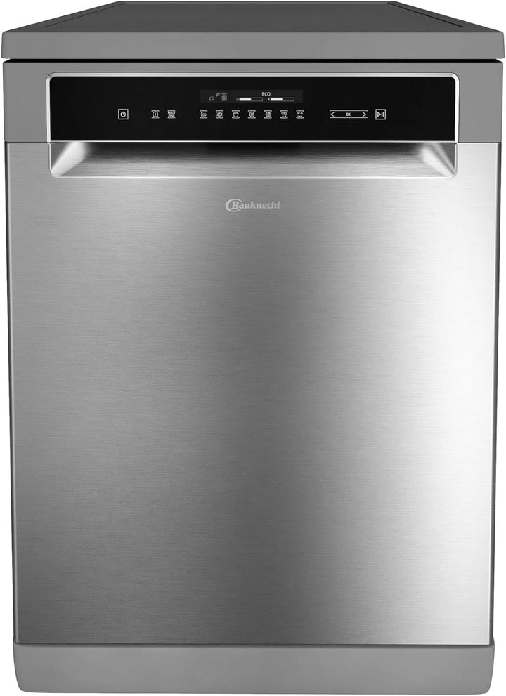 Bauknecht B7F HP43 XA Freistehender Geschirrspüler/ 60 CM/ 15 Maßgedecke/PowerClean Pro-Effektive Hochdruckdüsen/Natural Dry-Automatische Türoffnung-Bessere Trocknung/Maxi Space-Mehr Innenraum