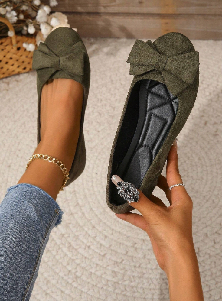 Blossom Zapatos Mujer | Diseño Plano con Lazo Visible