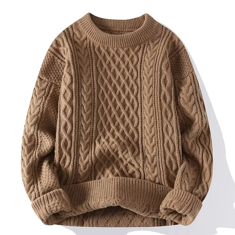 Caberno Men's Sweater | Knitted Sweater with Braid Design