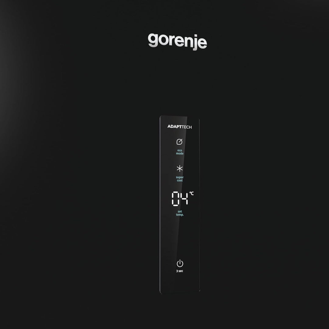 Gorenje R 619 DAXL6 Kühlschrank/AdaptTech/FreshZone/Schnellkühlfunktion/Umluft-Kühlsystem/LED Display / 398l / 185cm / EEK D/Edelstahl