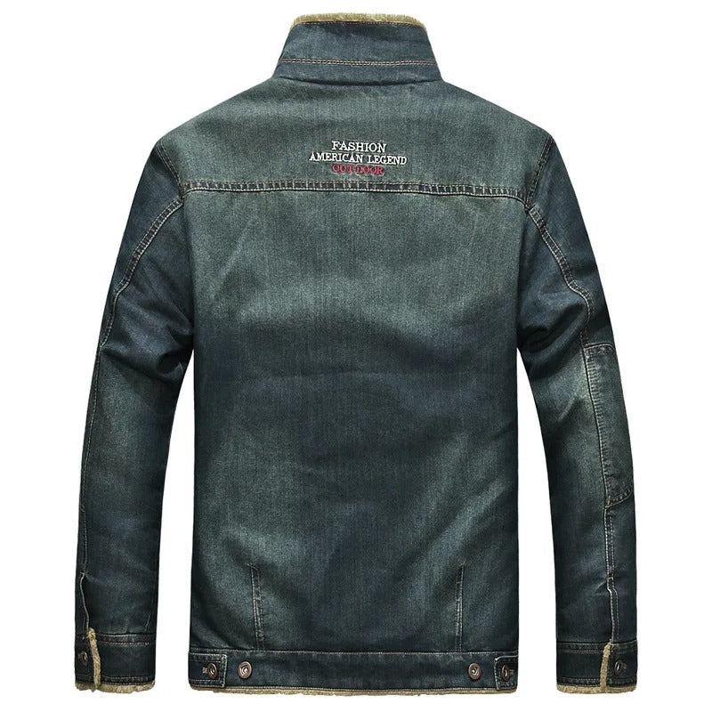 Chaqueta de Denim Acolchada para Hombre | Cálido Invierno