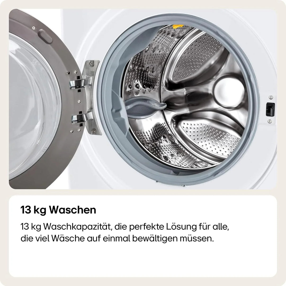 LG F4WV7080, Klasse A, Frontlader-Waschmaschine 8 kg, 1400 U/Min, AI Direct Drive, Wi-Fi, Tiefenreinigung mit Dampf, Groe Kapazitt, TRIPLE A, Auentür aus Sicherheitsglas, 62 x 60 x 85 cm  Wei