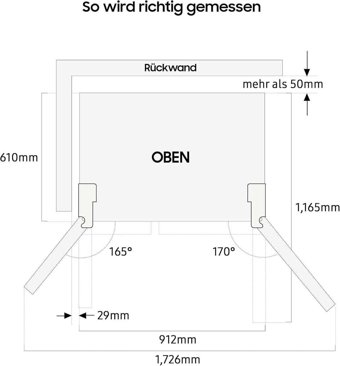 Samsung RS64DG53R3B1EF Side-by-Side-Kühlschrank mit Gefrierfach, 178 cm, 628 l, SmartThings AI Energy Mode, Eis- und Wasserspender, Slim Ice Maker, Premium Black Steel