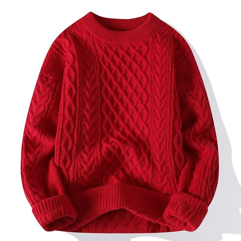 Caberno Men's Sweater | Knitted Sweater with Braid Design