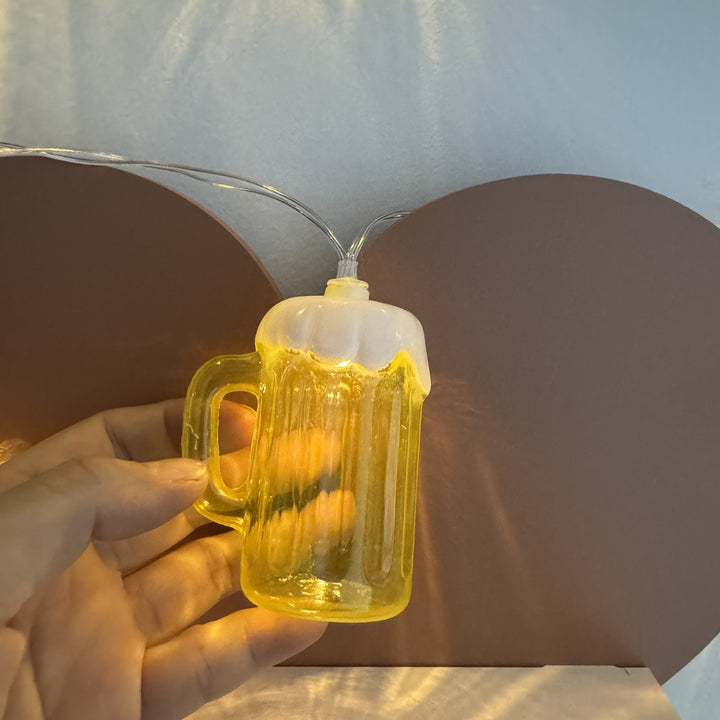 Pack de 2 Guirnaldas de Luces LED con Forma de Jarra de Cerveza – Oktoberfest 2025