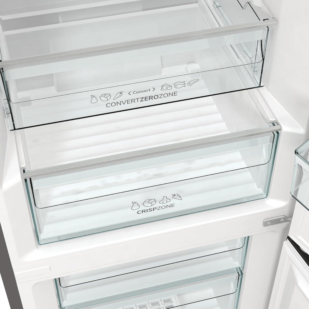 Gorenje N 619EAW4 Kühl-Gefrier-Kombination / LED Display / 186 cm / 300 l / NoFrostPLus / Gemüsefach mit Feuchteregler / FastFreeze / weiß