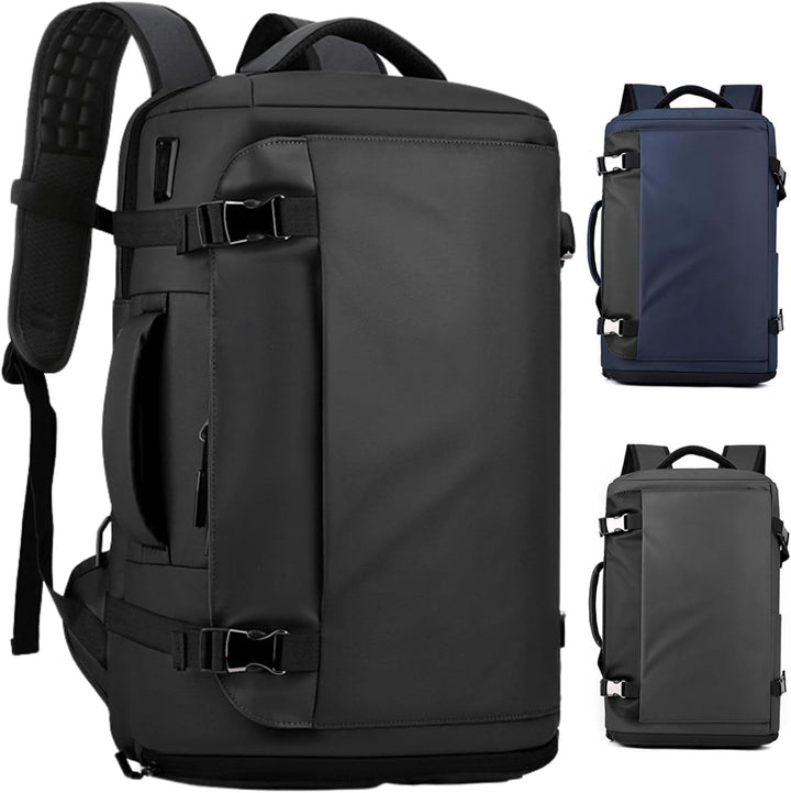 Mochila impermeable para portátil de 15” con apertura lateral y puerto USB-C