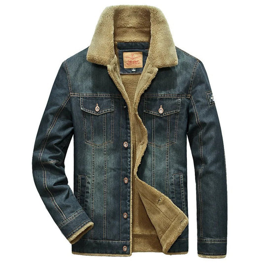 Chaqueta de Denim Acolchada para Hombre | Cálido Invierno