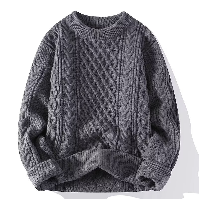 Caberno Men's Sweater | Knitted Sweater with Braid Design