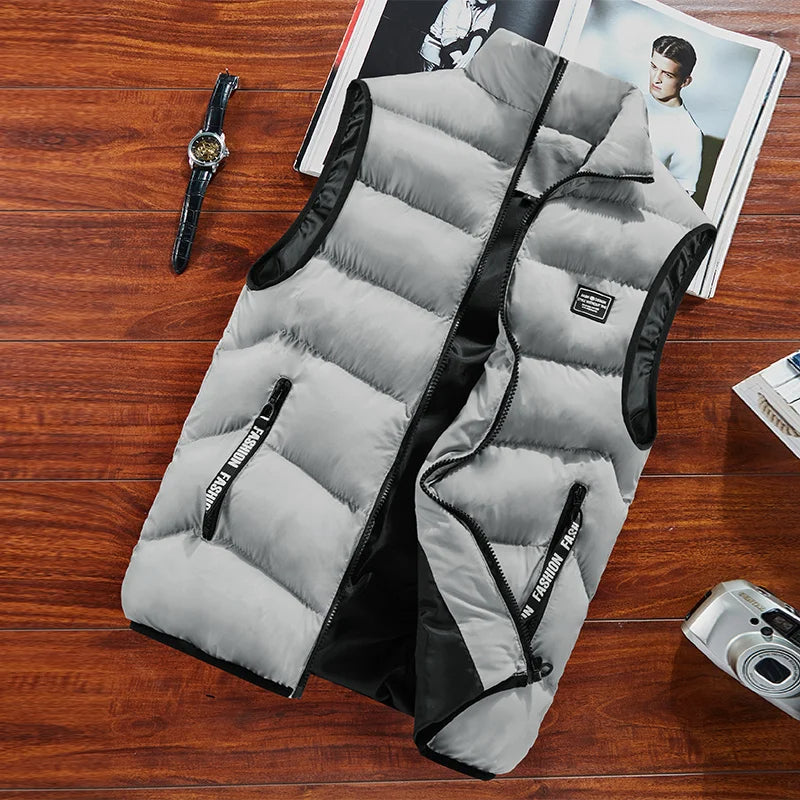 Ravion Herrenweste | Gepolsterte ärmellose Weste mit Reißverschluss