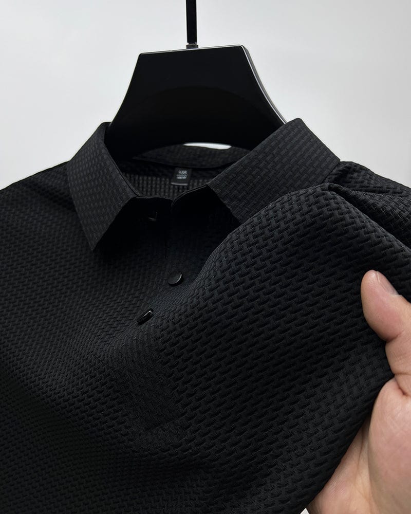 Polo de Hombre en Mezcla de Algodón Transpirable | Camisa Polo de Corte Regular con Tejido de Malla para Uso Diario y Casual