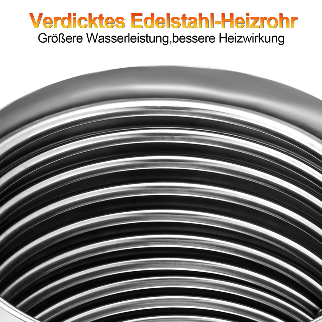 Sonnewelt Poolheizung Feuertonne mit Heizspirale Edelstahl