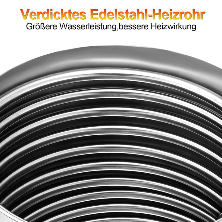 Sonnewelt Poolheizung Feuertonne mit Heizspirale Edelstahl