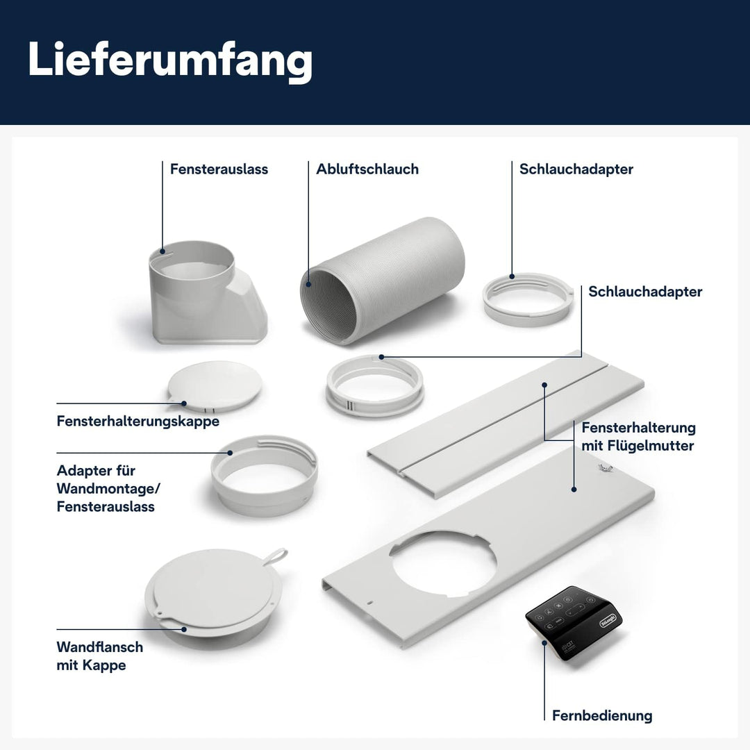 De'Longhi Pinguino PAC EL112 CST WiFi, Mobile Klimaanlage mit MyEcoRealFeel-Technologie für Räume bis zu 110 m³,11.000 BTU/h, 2,9 kW, 63 dB, Entfeuchtungsfunktion, A+, App- und Sprachsteuerung, Weiß