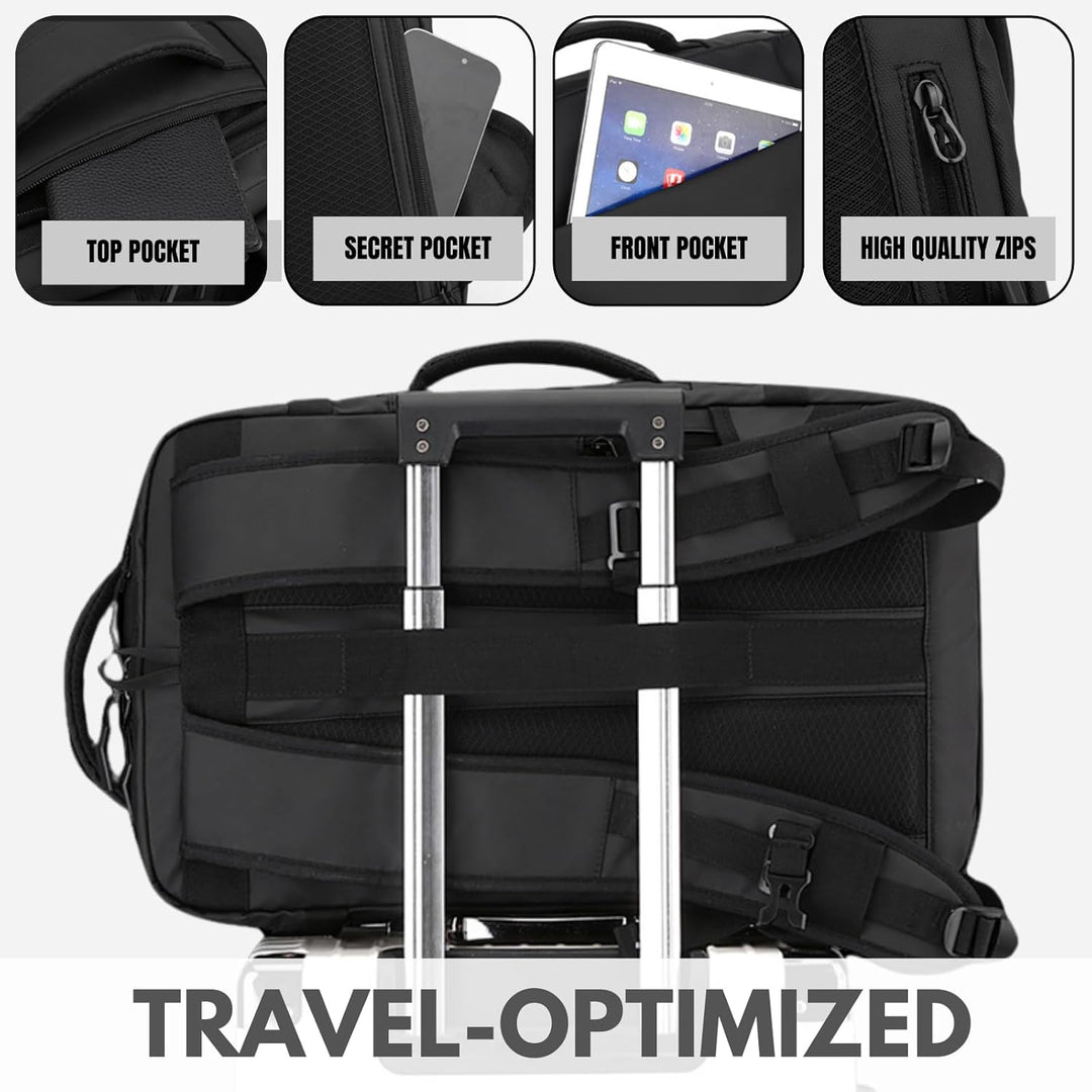 Mochila impermeable para portátil de 15” con apertura lateral y puerto USB-C