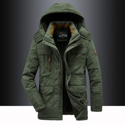 Hudson Parka Invierno Hombre | Abrigo Largo con Capucha y Corte Recto