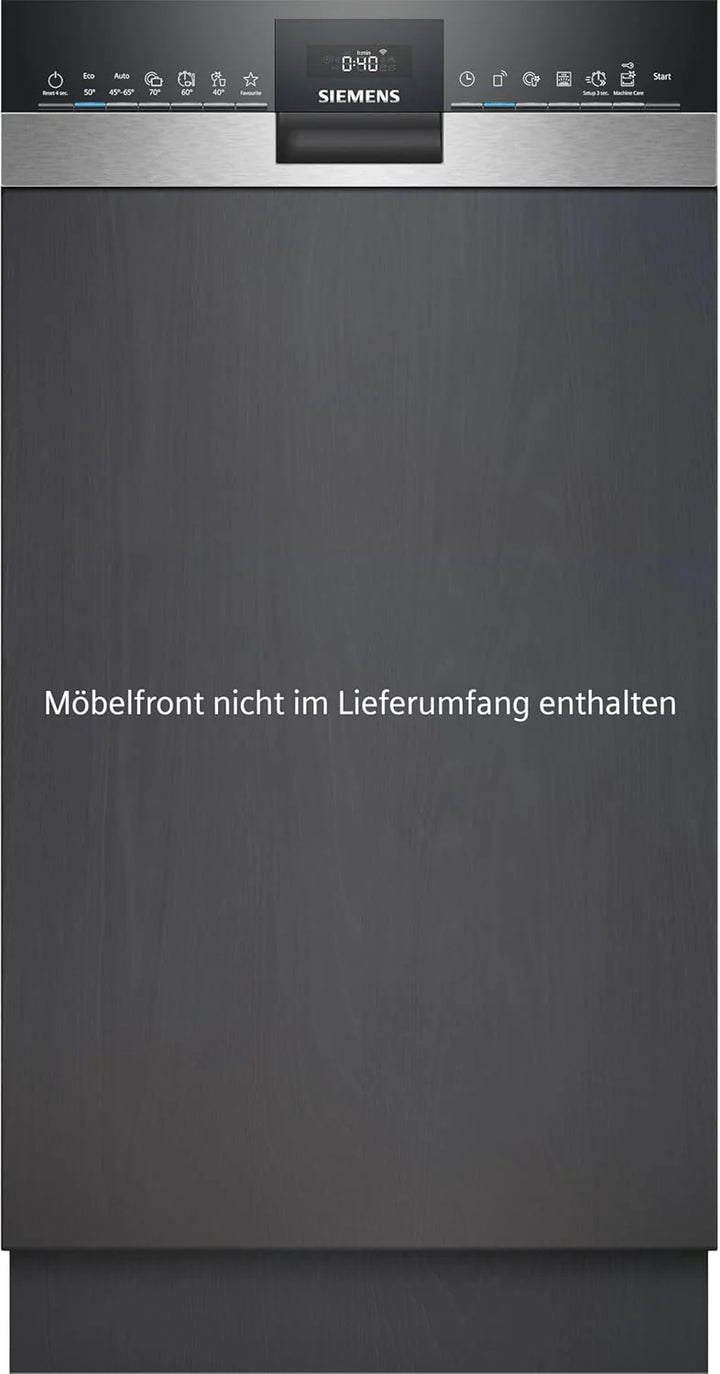 Siemens SR65YX08ME, iQ500 Smarter Geschirrspüler Vollintegriert, 45 cm breit, Besteckschublade, Zeolith, extra leise, aquaStop, automatische Türöffnung nach Programmende, varioSpeed, Innenbeleuchtung