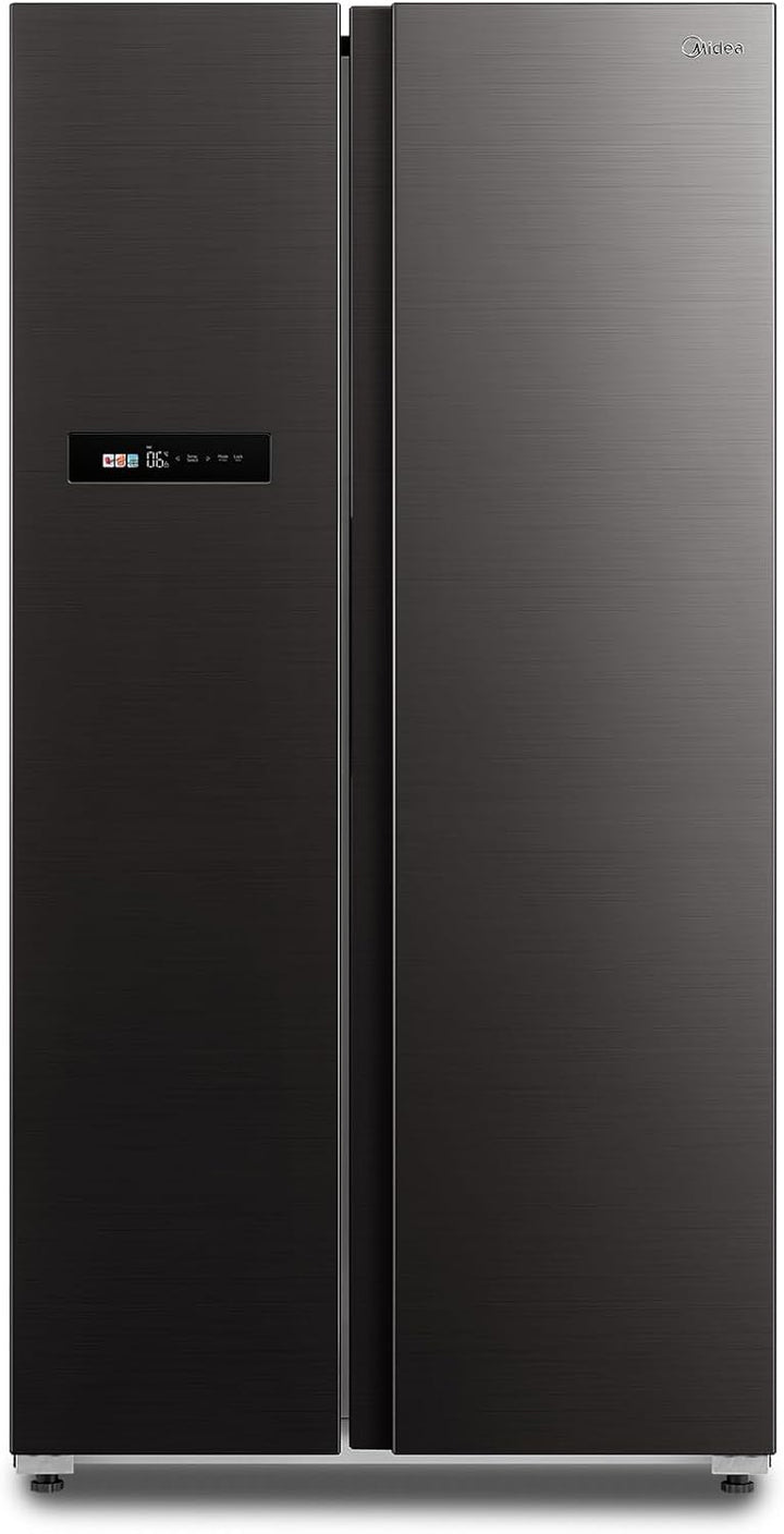 Midea KS-DDX 6.32 WT Side-by-Side Kühl-/Gefrierkombination/ 178,8 cm Hhe/ 254 kWh/Jahr/No Frost/Dual Inverter Compressor/mit 3in1 Wasser-/Eisspender und Wassertank, Dark Inox