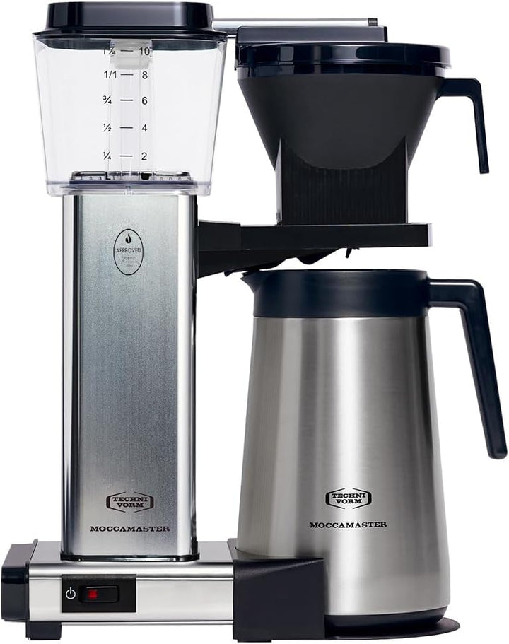 Moccamaster KBGT, Filterkaffeemaschine mit Thermoskanne, Filterkaffeemaschine, Off-White, 1.25L